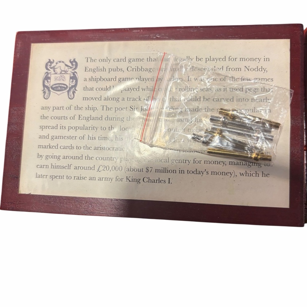 FRONT PORCH CLASSICS KNOB & HEEL TRAVEL CRIBBAGE GAME - Picture 7 of 14